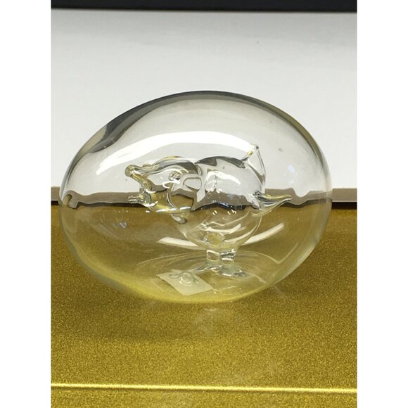 Vintage Hand Blown Art Glass Egg with Chicken Inside Decorative Made in Italy - Picture 11 of 15